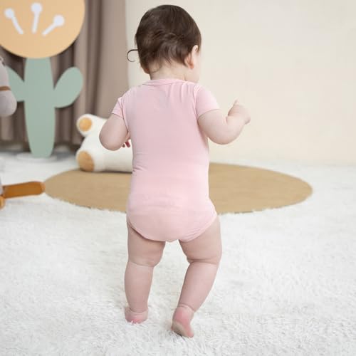 Baby Short Sleeve Bodysuits Summer Newborn Infant Boys Girls Rompers 0-24 Months4