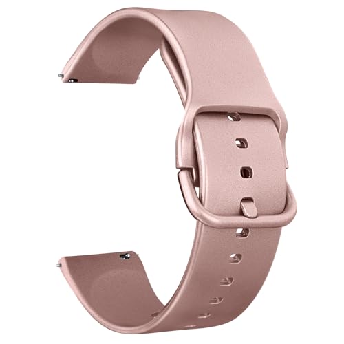 Mugust Correa de Repuesto 22mm para Reloj Inteligente Smartwatch,liberación Rápida de Silicona Suaves para 22mm Reloj para Hombre y Mujer(Oro rosa)