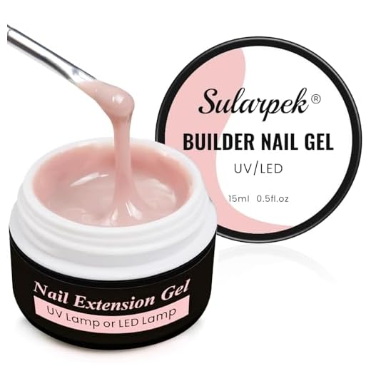 Sularpek Gel Nnägel, 15 ML UV Gel, Aufbaugel für Gelnägel, Acrylgel für Nägel, UV Nagellack für Nägel Reparatur, Verstärkungsverlängerung für Nagelstudio(Milky Rose)