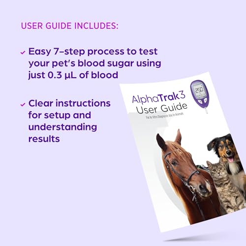 AlphaTrak 3, 8-Piece Pet Blood Glucose Monitoring Kit for Diabetic Cats, Dogs, and Horses, All-in-One Solution for in-Clinic or at Home with Digital Results - Image 7