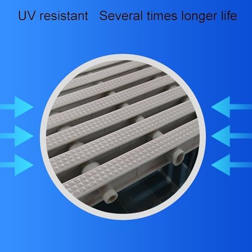 Rectangle Swimming Pool Drain Grates - 10 Pack White Plastic Channel Covers for Overflow Drainage, Durable Grate Solutions for Pool Water Management, 7.1 Inch Size