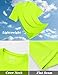 KEFITEVD Short Sleeve Fishing Shirts for Men UPF 50+ Sun Protection Shirts Swim UV Athletic Workout T-Shirts Breathable Shirts Fluorescent Green