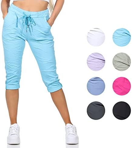 Damen Bermuda Shorts / Caprihose 7/8 Mit Stretch & Gummibund - Größen 38-54
