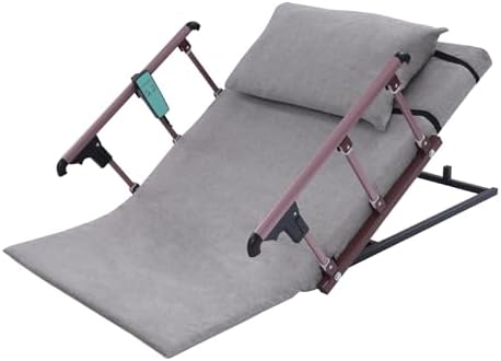Adjustable Electric Power Lifting Bed Backrest with Remote Control, Collapsible Guardrails, 661.39 lbs Capacity, 2-80° Angle Adjustment - Gray
