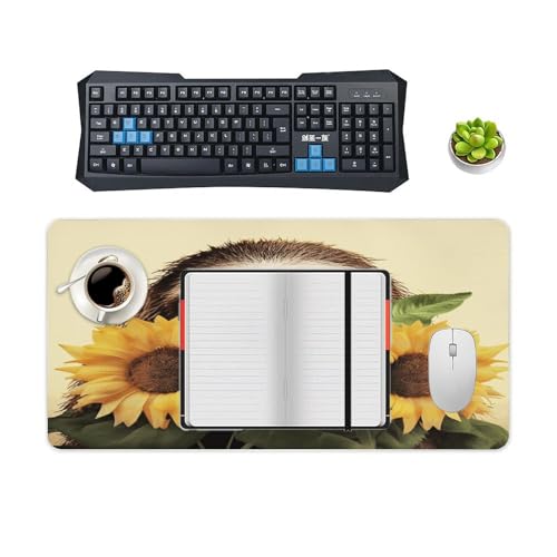 Tapete de escritorio grande Sloth Sunflower antideslizante miniatura 4