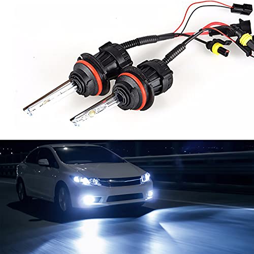 Troniz HB5 9004 9007 Bi-Xenon HID Bulbs 35W Super Bright Dual Hi Lo Headlight Bulb Replacement, 8000K Ice Blue, Pack of 2