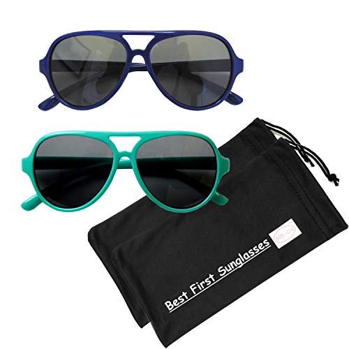 BIB-ON Top Flyer 2 Pack– Toddler's First Sunglasses for Ages 2-4 Years2