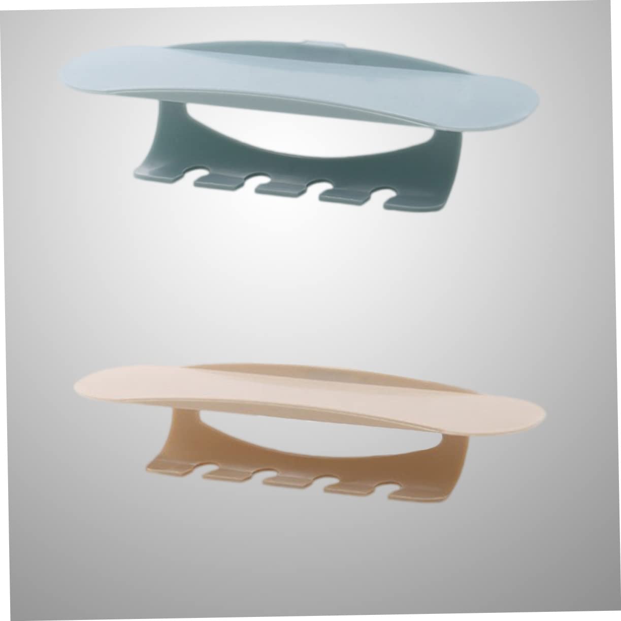 Alipis 6pezzi Portaspazzolino Da Parete Con Supporto Per Dentifricio Design Adesivo Senza Forature Organizzatore Per Bagno Blu e Beige Facile Installazione e Risparmio Di Spazio