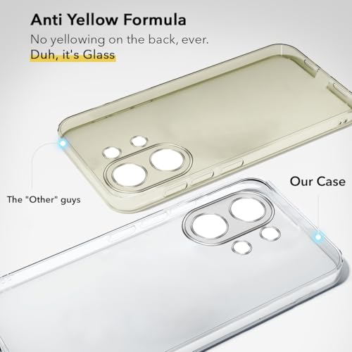 Image of Jkobi Lifetime Anti-Yellow Clear Back Cover Case for Vivo V60e (Sleek Hard Crystal | Shockproof and Camera Protection)
