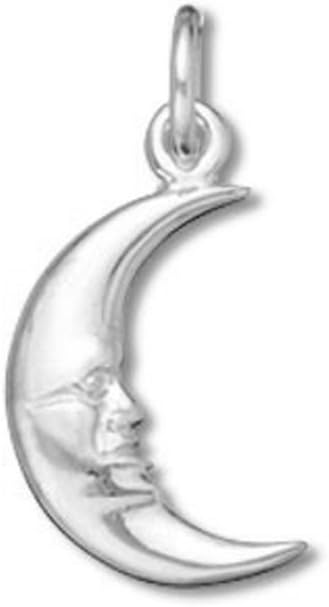 CharmCountrySterling Silver Crescent Moon Face Charm Item #13993