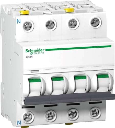 Schneider Electric IC60N Miniaturüberlastschalter Typ C, Pol 3+N-polig 63A 240V ac, Abschaltvermögen 10 kA Acti9 133 V