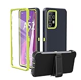 Accessories 22 A52 Case,Phone Case for A52 5g,Galaxy A52 5g Case, Heavy Duty Case for Samsung A52 4g, Rugged for A52 4g Case with Kickstand, Galaxy Case for A52 4g(Dark Blue-Green), 6.5