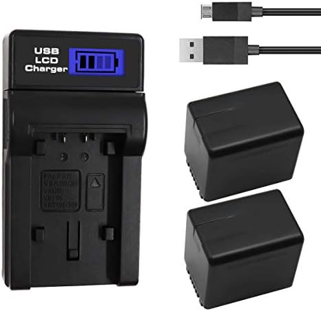 E-TS Upgraded 5000mAh Panasonic VW-VBT380 Battery Replacement 2-Pack Compatible with Panasonic HC-V210, HC-V250, HC-V380, HC-V510, HC-V520, HC-V710, HC-V720, HC-V750, HC-V770, HC-VX870, HC-VX981K