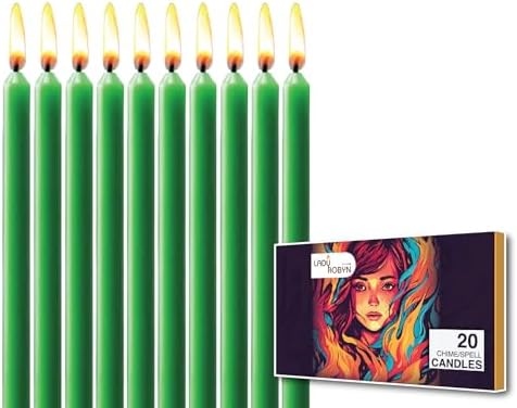 Set of 20 Solid Color Taper Candles – 4-Inch Dripless Paraffin Wa...