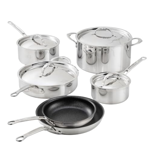 ProBond® Luxe 10-Piece Professional Clad Stainless Steel Set with TITUM® Nonstick