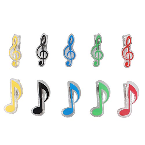 Pince à notes de musique en plastique coloré, l'accessoire parfait pour aimer le piano
