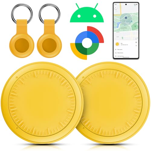 #Commissioniguadagnate<br>Air Tracker Android 2 Pezzi Smart tag Android Funziona con Google Dov'è App Bluetooth Trova Oggetti Tracker Tag Bluetooth Localizzatore Chiavi per Chiavi/Bagagli/Valigie