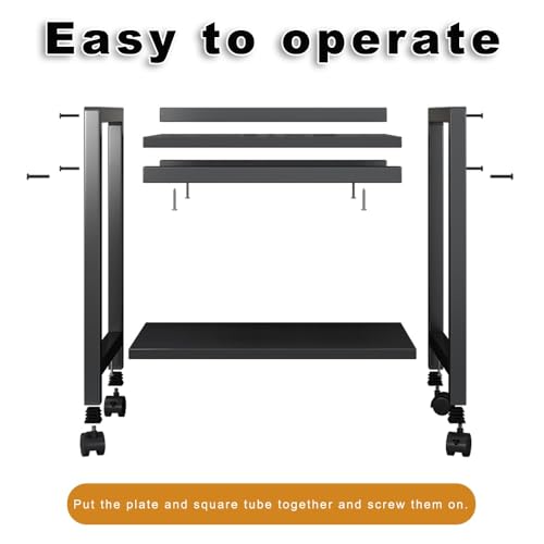Estante con ruedas de doble capa moderno para organizar equipos de audio 7