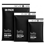 ONLYPACK Poly Mailers 30 Pack Multi Size Shipping Envelopes 10x13 12x15.5 14.5x19 in Professional Waterproof...