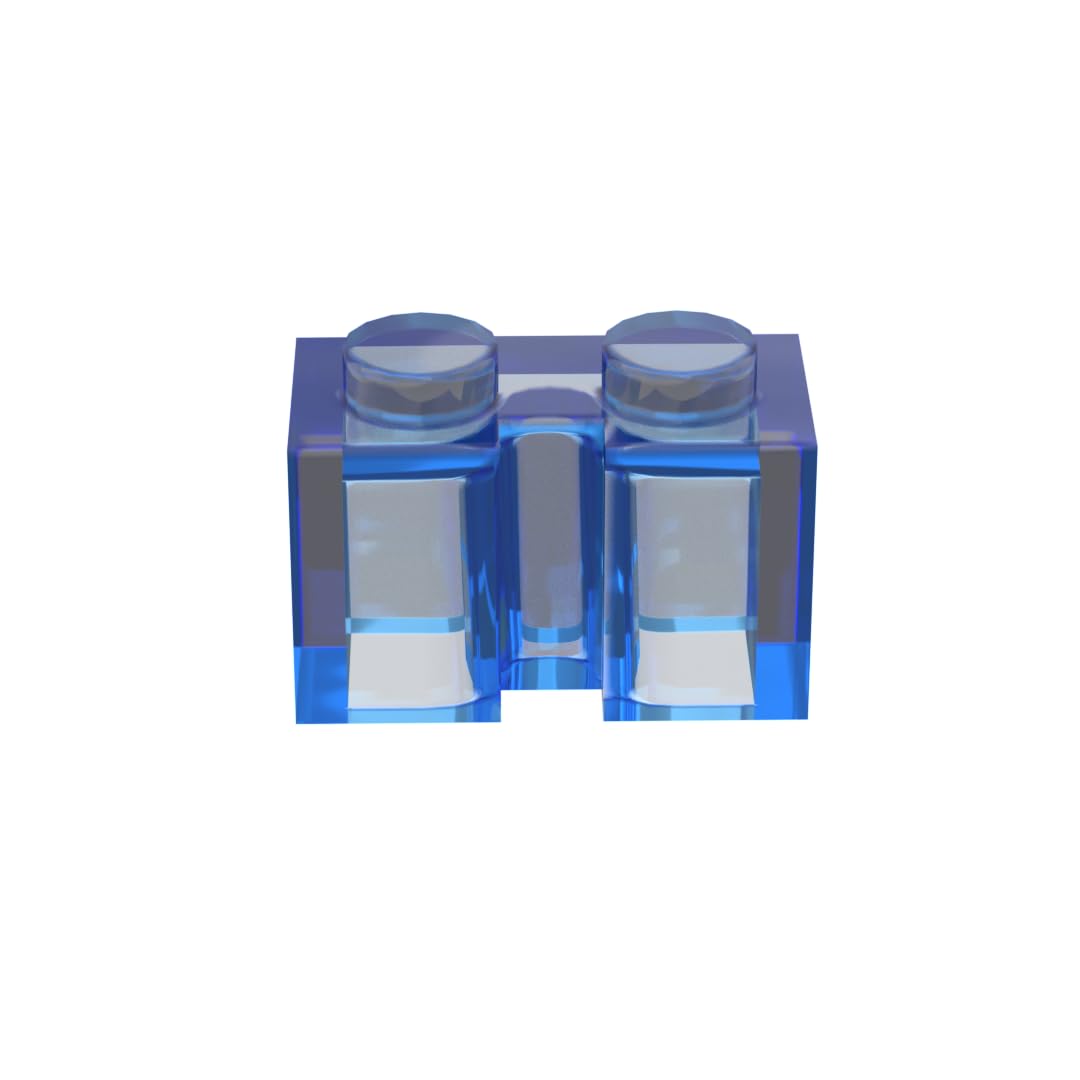 Gobricks 4216 Hinge Brick Brick Special 1x2 with Groove 50 Pieces GDS-798 Compatible with Lego Building Blocks Color:Trans-Dark Blue 43 — image 1
