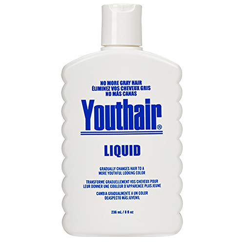 Clubman Pinaud Youthair Liquid with Hair Conditioner and Groomer, Natural Grey Blending and Hair Care, 8 Fl Oz