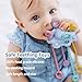 Montesorri-Toys - Pull String Toys for Baby - Made of 100% Food Grade Silicone with Built-in Rattle Function and Easy to Clean Design (Blue)
