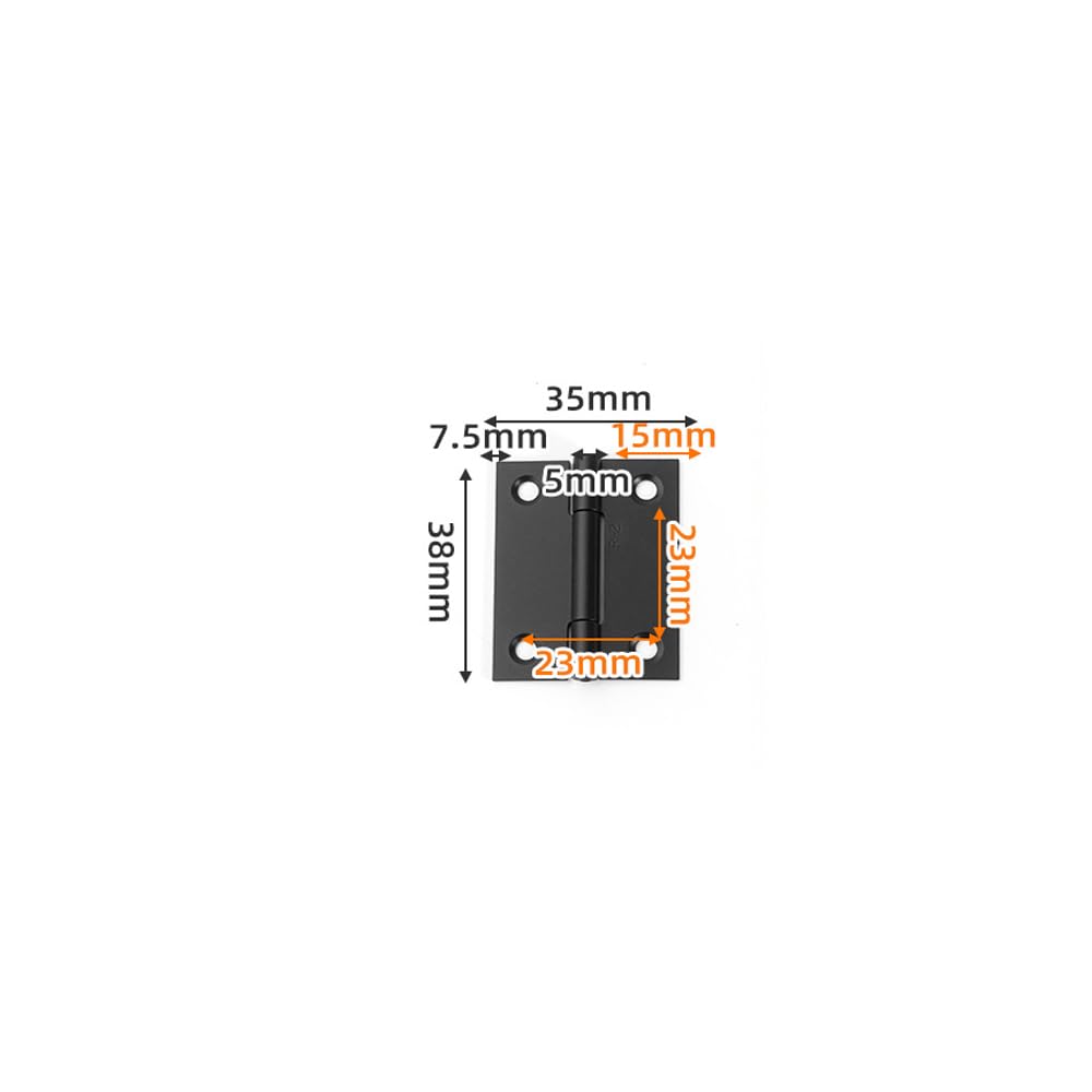 20 cerniere per porta 38 mm x 35 mm, cerniere in acciaio inox nero, cerniere interne ed esterne, utilizzate per porte, finestre, armadi, cassetti e scatole