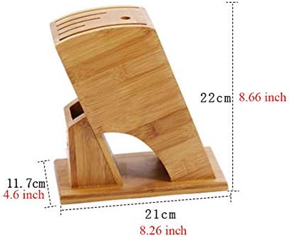 Wood Knife Block Bamboo Shelving Versatile Kitchen Ventilation Knife Holder Kitchen Knife Rack