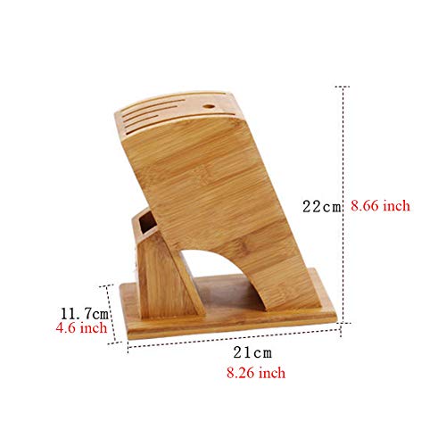 Wood Knife Block Bamboo Shelving Versatile Kitchen Ventilation Knife Holder Kitchen Knife Rack #TOP1