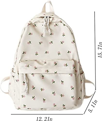 Mochila de flores para escola, mochila Kawaii, mochila floral Kawaii, mini bolsas de livros para men