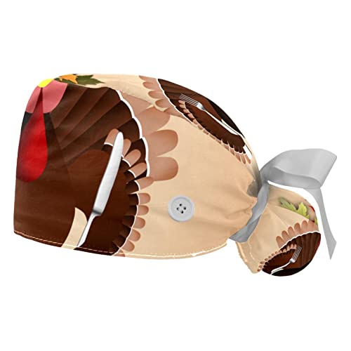 Casquettes de Travail Respirantes JDEZ Lot de 2 Chapeaux Bouffants Mixtes