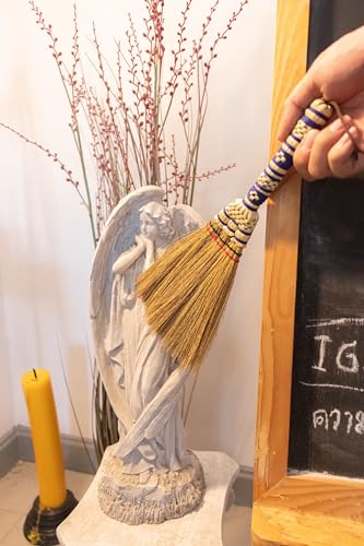 Image of - Small Whisk Broom Handheld Brush Whisks Away Dust, Dirt & Debris Brush Head 9.5-11 inch L with Nylon Hanger for Easy Storage Perfect for Inddor Outdoor and Car
