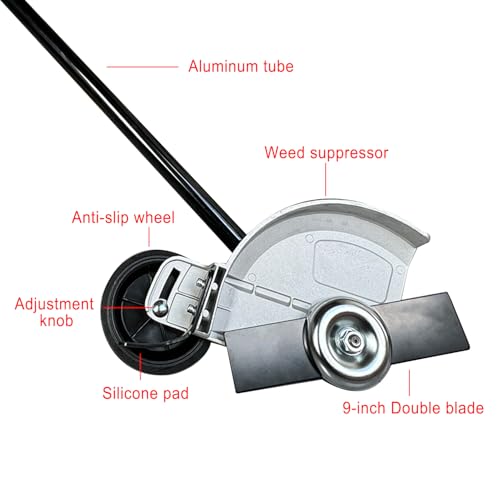 Bellstafairy 8-Inch Edger Attachment Compatibly Wish ego\'s 56-Volt Lithium-ion Multi Head,Black, Replace : EA0800