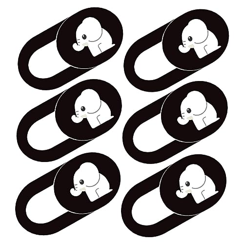 6 Pezzi Copertura della Fotocamera Cache Pirata per per Laptop Ultra Sottile Etichetta Cursori Rana Ragnatela Schermo Hacker Protettivo Spia Addominali bianco