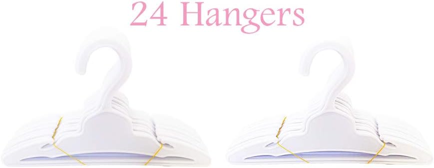18 Inch Doll Clothes Hangers- 24 White Hangers Fits 18 Inch Doll Clothes