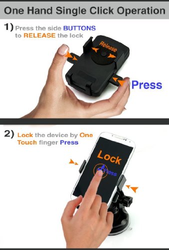 Targely Windshield Dashboard Car Mount Holder For Iphone 6S/6, Galaxy S7/S6 And Many More- Hands Free Driving! Black #TOP4
