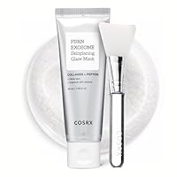 COSRX PDRN Exosome Skinplaning Glaze Mask 50ml (Brush Included), Peel Off Face Mask for Glass Skin, Gentle Exfoliation, Overnight Wrapping Treatment, Korean Skincare