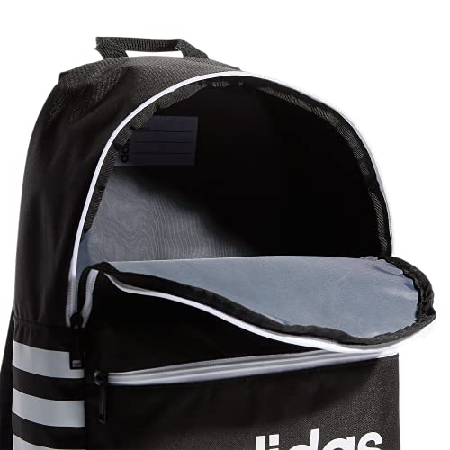 adidas Classic 3S Backpack, Black/White, One Size - Image 4