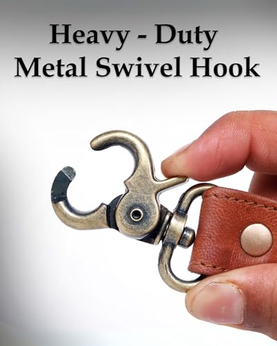 60-inch Genuine Leather Crossbody Strap Replacement for Purse, Handbag & Messenger Bag 1” Wide Adjustable Shoulder Strap3