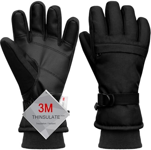 Snow Shoveling Work Gloves -Cold Weather Winte Gloves Heavy-Duty, for Construction,Outdoor Labor