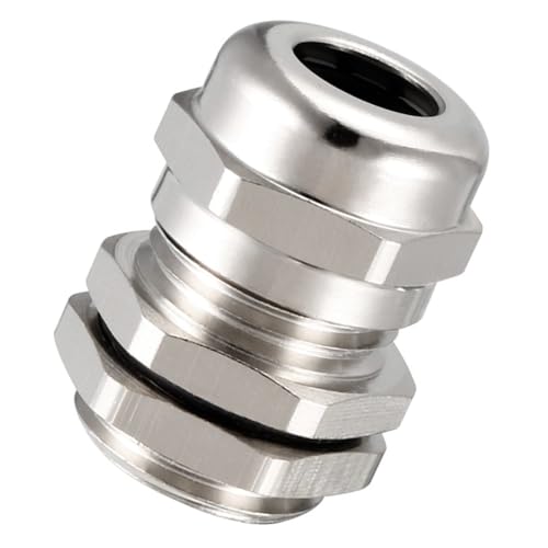 TA-VIGOR 1Pcs M16 x 1.5 Cable Gland, Metal Waterproof Adjustable Wire Connectors Gland Joints for 4mm-8mm Cables, Locknut Stuffing Glands with Locknut and Washer