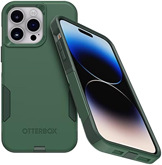 OtterBox iPhone 14 Pro Max (ONLY) Commuter Series Case - TREES COMPANY (Green), slim & tough, pocket-friendly, with port protection