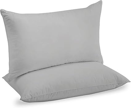URBANHUT 100% Cotton Pillowcases, 800 Thread Count Queen Size, Ultra Soft Pillow Cases, 20X30 Inches Set of 2, Long Lasting, Hotel Quality Premium Cooling Pillow Cases, Silver Grey