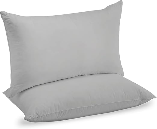 URBANHUT 100% Cotton Pillowcases, 800 Thread Count Queen Size, Ultra Soft Pillow Cases, 20X30 Inches Set of 2, Long Lasting, Hotel Quality Premium Cooling Pillow Cases, Silver Grey