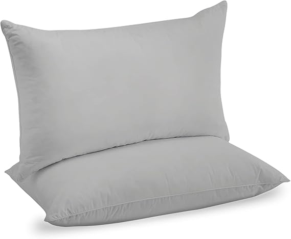 URBANHUT 100% Cotton Pillowcases, 800 Thread Count Queen Size, Ultra Soft Pillow Cases, 20X30 Inches Set of 2, Long Lasting, Hotel Quality Premium Cooling Pillow Cases, Silver Grey