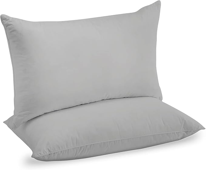 URBANHUT 100% Cotton Pillowcases, 800 Thread Count Queen Size, Ultra Soft Pillow Cases, 20X30 Inches Set of 2, Long Lasting, Hotel Quality Premium Cooling Pillow Cases, Silver Grey