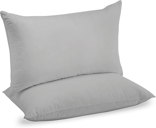 URBANHUT 100% Cotton Pillowcases, 800 Thread Count Queen Size, Ultra Soft Pillow Cases, 20X30 Inches Set of 2, Long Lasting, Hotel Quality Premium Cooling Pillow Cases, Silver Grey