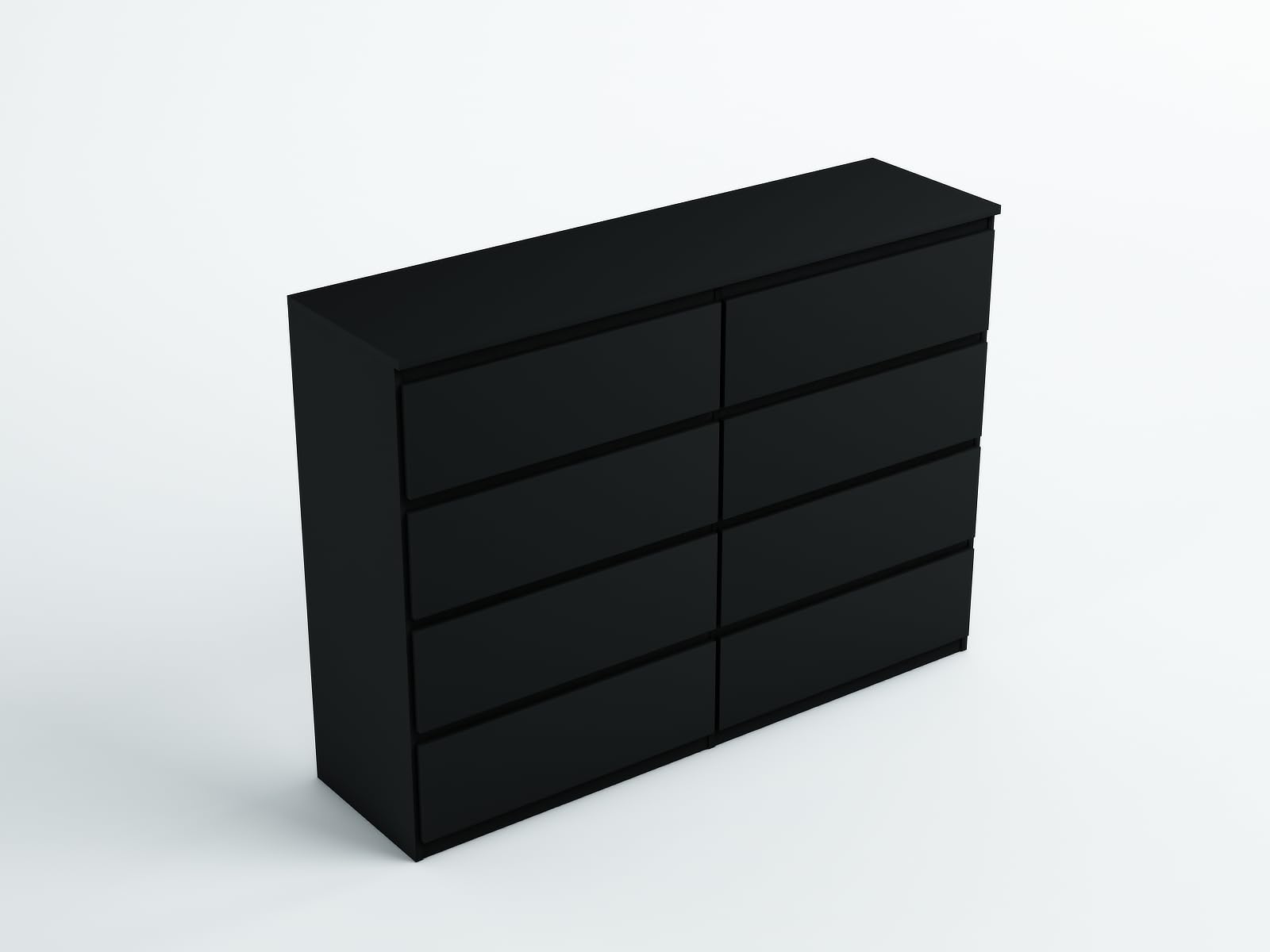 meble masztalerz Ladekast met 8 Lades - Houten Dressoir voor Slaapkamer en Woonkamer - Modern Design Ruimtebesparende Chest of Drawers 138,5x101,5x39 cm - Witte & Sonoma