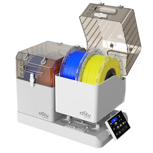 Chitu Systems FilaPartner E1 Filament Trockner 4 Rollen mit 2 unabhängig temperaturgesteuerten Kammern 10% energiesparender kompatibel mit AMS Lite Trockenbox für PLA/ABS/TPU/PETG