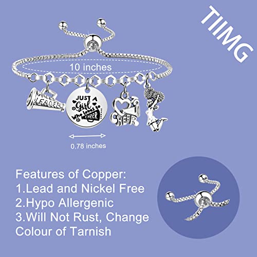 TIIMG Cheerleader Gift Just a Girl Who Loves To Cheer Cheerleading Jewelry for Girls Daughter2